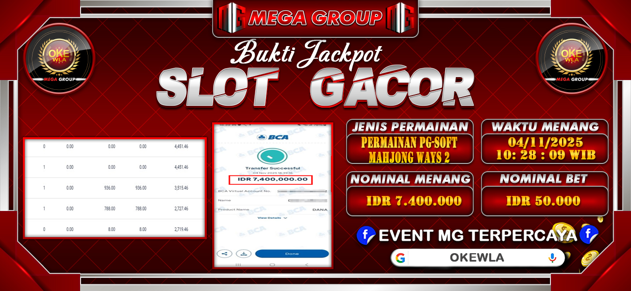 Bukti JP situs Okewla hari Selasa, 04 November 2025